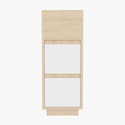 Living and Home Minimalist Bedside Table with Drawers in Natural - thumbnail 5