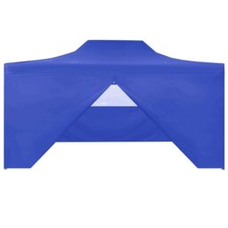 Berkfield Home Professional Folding Party Tent with 4 Sidewalls 3x4 m Steel Blue - thumbnail 2