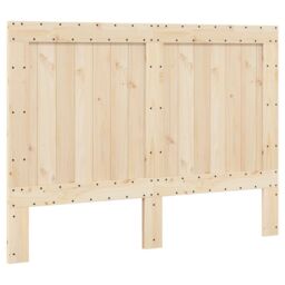 Berkfield Home Bed Frame without Mattress with Headboard 140x200 cm Solid Wood in Brown - thumbnail 6