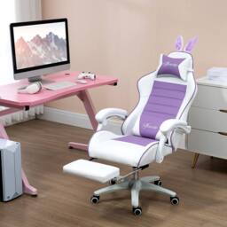 ERGOVEXA Gaming Chair, Ergonomic Reclining Computer Chair, Purple - thumbnail 5
