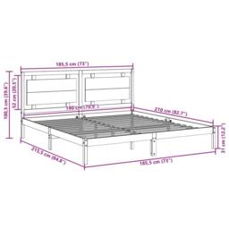 Berkfield Home Decorative Extra Long Bed Frame without Mattress¬†180x210 cm Soli in Light Tan - Size: 180x210 cm - thumbnail 9