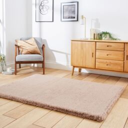 The Rug Shop UK Modern Shaggy Anti-Shed Easy To Clean Area Rug in Light Beige - Size: 150 cm x 230 cm - thumbnail 2