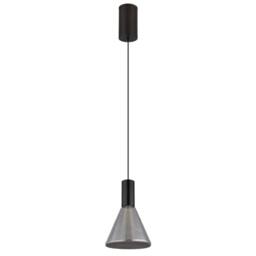 Netlighting Labora Cone Dome Pendant Matt Black Smoke Glass Shade LED 3000K - thumbnail 2