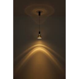 Netlighting Labora Cone Dome Pendant Matt Black Smoke Glass Shade LED 3000K - thumbnail 4