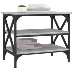 Berkfield Home Side Table Grey Sonoma 55x38x45 cm Engineered Wood - Size: 55 x 38 x 45 cm - thumbnail 4