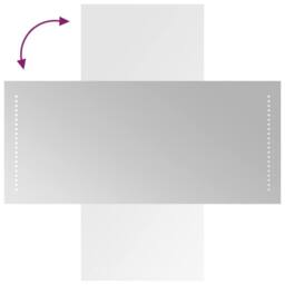 Berkfield Home LED Bathroom Mirror 40x90 cm in Clear - thumbnail 7