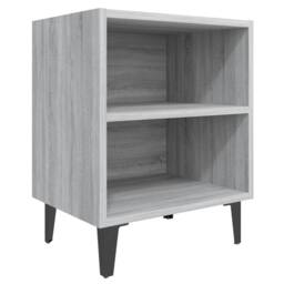 Berkfield Home Bed Cabinet with Metal Legs Grey Sonoma 40x30x50 cm - Size: 40 x 30 x 50 cm - thumbnail 1