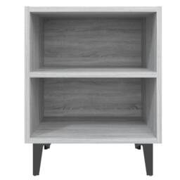 Berkfield Home Bed Cabinet with Metal Legs Grey Sonoma 40x30x50 cm - Size: 40 x 30 x 50 cm - thumbnail 4
