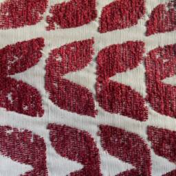 Wyld Haus Olinda Terracotta Patterned Fabric Armchair Mid Century Accent Chair in Red - thumbnail 7