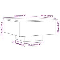 Berkfield Home Durable Coffee Table Artisan Oak 60x60x31.5 cm Engineered Wood in Brown - thumbnail 9