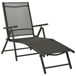 Berkfield Home 3 Piece Garden Lounge Set Textilene & Aluminium Black - thumbnail 3