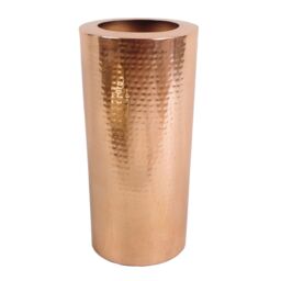 Leaf Metal Vase Large 15 x 30cm High Hammered Antique Copper Colour - Size: 15 x 30 cm - thumbnail 1