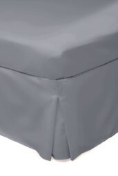 Belledorm Easy Care 200 Thread Count Cotton Polyester Percale Platform Valance in Dark Grey - Size: King