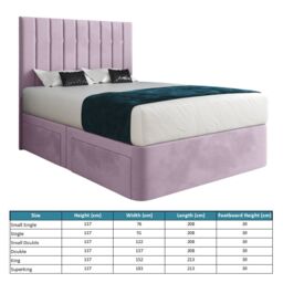 KDMD Enrico Upholstered Soft Velvet Designer Bed Frame in Pink - Size: Super King - thumbnail 5