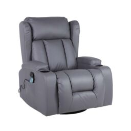 SquareBoxx Constantine 10-in-1 Massage Armchair Recliner in Grey - thumbnail 3