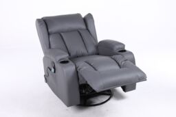 SquareBoxx Constantine 10-in-1 Massage Armchair Recliner in Grey - thumbnail 4