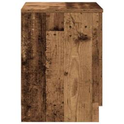 Berkfield Home Durable Bedside Cabinet with 2 Drawers Old Wood 40x36x50 cm in Brown - Size: 40 x 36 x 50 cm - thumbnail 7