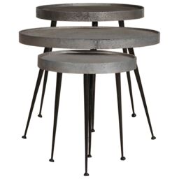 Berkfield Home Coffee Table¬†3 pcs Silver Engineered Wood - thumbnail 2