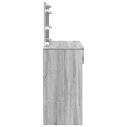 Berkfield Home Dressing Table with LED Grey Sonoma 100x40x120 cm - Size: 100 x 40 x 120 cm - thumbnail 6