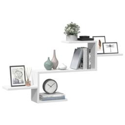 Berkfield Home Wall Shelf White 104x15x49 cm Engineered Wood - Size: 104 x 15 x 49 cm - thumbnail 3