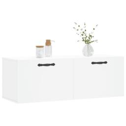 Berkfield Home Wall Cabinet White 100x36.5x35 cm Engineered Wood - thumbnail 1