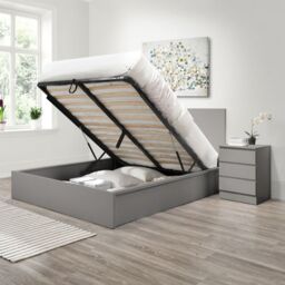 Birlea Ottoman Bed Frame Storage Oslo Gas Lift Black Grey White - Size: King - thumbnail 2