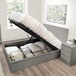 Birlea Ottoman Bed Frame Storage Oslo Gas Lift Black Grey White - Size: King - thumbnail 3