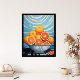 "Wee Blue Coo Wall Art Print The Orange Bowl Fruity Bright Kitchen Living Room Framed - Size: W12"" x H16""" - thumbnail 4