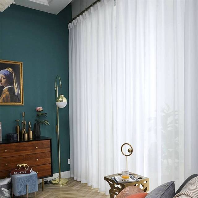 Nordara 2M X 2M White Curtains Background - image 1