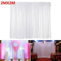 Nordara 2M X 2M White Curtains Background - thumbnail 2