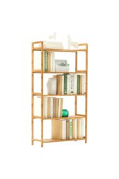 Living and Home 5 Tier Wood Audriel Bookcase in Brown - thumbnail 2