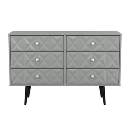 Ready Assembled 2 U Toledo 6 Drawer Wide Chest (Ready Assembled) in Dark Grey - thumbnail 2