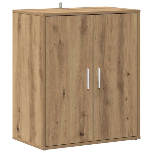 Berkfield Home Shoe Cabinet Artisan Oak 60x35x70 cm Engineered Wood in Brown - Size: 60 x 35 x 70 cm - image 1