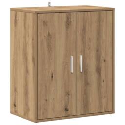 Berkfield Home Shoe Cabinet Artisan Oak 60x35x70 cm Engineered Wood in Brown - Size: 60 x 35 x 70 cm