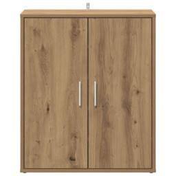 Berkfield Home Shoe Cabinet Artisan Oak 60x35x70 cm Engineered Wood in Brown - Size: 60 x 35 x 70 cm - thumbnail 5