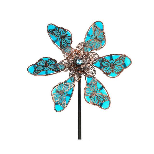 Quipulse Glow-in-the-Dark Colorful Butterfly Windmill in Blue - image 1