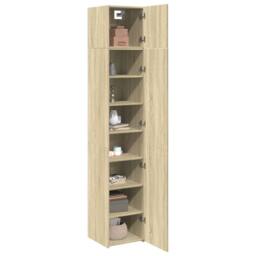 Berkfield Home Slim Storage Cabinet Sonoma Oak 40x42.5x225 cm Engineered Wood in Brown - thumbnail 3