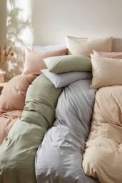 Martex Touch of Linen Duvet Cover Set (Includes 2 Pillowcases 1 For Single) in Pale Blue - Size: King - thumbnail 7