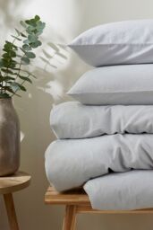 Martex Touch of Linen Duvet Cover Set (Includes 2 Pillowcases 1 For Single) in Pale Blue - Size: King - thumbnail 3