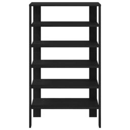 Berkfield Home Shoe Rack Black 61x32x105 cm Engineered Wood - Size: 61 x 32 x 105 cm - thumbnail 4