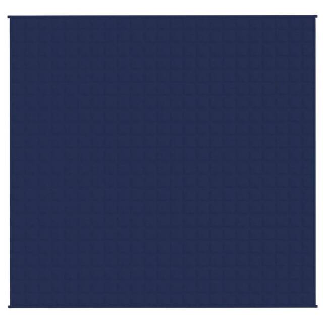 Berkfield Home Weighted Blanket Blue 220x230 cm King 11 kg Fabric in Navy - image 1