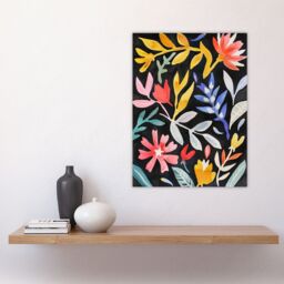 "Artery8 Abstract Floral Botanical Henri Matisse Style Wall Art Print - Size: W24"" x H32""" - thumbnail 4