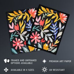 "Artery8 Abstract Floral Botanical Henri Matisse Style Wall Art Print - Size: W24"" x H32""" - thumbnail 2