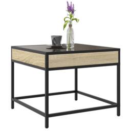 Berkfield Home Decorative Coffee Table with Infinity LED Sonoma Oak 50x50x41 cm in Brown - Size: 50 x 50 x 41 cm - thumbnail 5