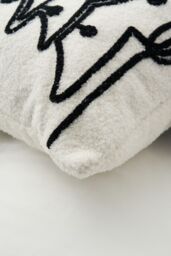 BHS Christmas Tree Tufted Cushion in Black - Size: 43 cm x 43 cm - thumbnail 3