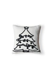 BHS Christmas Tree Tufted Cushion in Black - Size: 43 cm x 43 cm - thumbnail 2