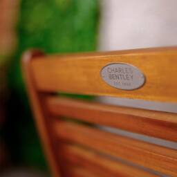 Charles Bentley Acacia Wood Pair of Outdoor Foldable Chairs in Natural - thumbnail 5