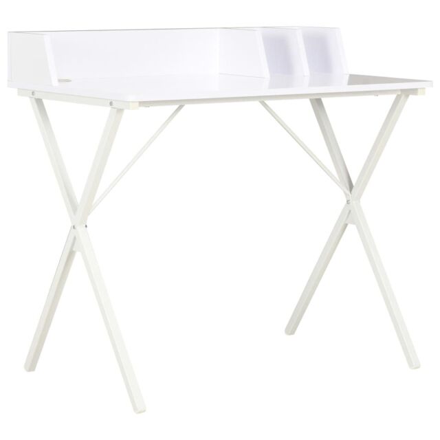 Berkfield Home Desk White 80x50x84 cm - Size: 80 x 50 x 84 cm - image 1