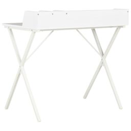 Berkfield Home Desk White 80x50x84 cm - Size: 80 x 50 x 84 cm - thumbnail 4