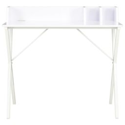 Berkfield Home Desk White 80x50x84 cm - Size: 80 x 50 x 84 cm - thumbnail 2